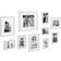 Kate & Laurel 10pc Bordeaux Frame Box Set Matte White Photo Frame 10pcs