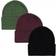 Hudson Baby Knit Cuffed Beanie 3-Pack - Green Burgundy (10115137)