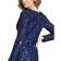Mac Duggal Embellished Front Slit Long Sleeve Gown - Midnight