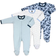 The Peanutshell Dinos and Dots Footies - Blue