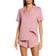 eberjey Gisele Relaxed Short PJ Set - Hearts-Acai/ Ivory