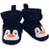 Hudson Animal Fleece Booties - Navy Penguin