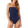 Tommy Bahama Pearl Shirred Bandeau One Piece Swimsuit - Mare Navy