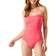 Tommy Bahama Pearl Shirred Bandeau One Piece Swimsuit - Coral Coast