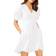 1.State Bubble Sleeve V Neck Dress - Ultra White