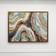 Olivia & May Modern Marbling Paint Framed Art 47x36"