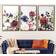 Gallery 57 Floral Garden Triptych Floating 3pcs Framed Art 16x24" 3