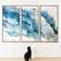 Gallery 57 Abstract Regalite Triptych Floating 3pcs Framed Art 16x30" 3