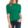 CeCe Puff Sleeve Crepe Top - Lush Green