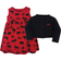 Hudson Moose Bear Dress and Cardigan 2-Piece Set - Red