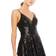 Mac Duggal V-Neck Sequined Ball Gown - Black