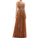 Mac Duggal Embellished One Shoulder A-Line Gown - Copper