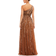 Mac Duggal Embellished One Shoulder A-Line Gown - Copper