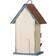 GlitzHome Distressed Solid Wood Birdhouse with 3D Flowers 10.25"