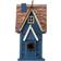 GlitzHome Distressed Solid Wood Cottage Birdhouse 12"