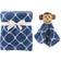 Hudson Plush Blanket and Animal Security Blanket Boy Monkey 2-Piece Set