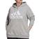 Adidas Loungewear Essentials Logo Fleece Hoodie Plus Size - Medium Grey Heather