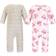 Hudson Premium Quilted Coveralls 2-pack - Blush Rose Leopard (10119064)