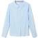 French Toast Girl's Plus Long Sleeve Modern Peter Pan Blouse - Blue