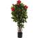 Nearly Natural 48in. Hibiscus Artificial Tree in Green and Red Decoration 48"