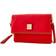 Dooney & Bourke Pebble Grain Foldover Zip Crossbody Bag - Red