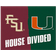 NCAA House Divided Red, Green 33.75x42.5"
