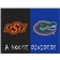 NCAA House Divided Black, Blue 33.75x42.5"