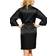 iCollection Women's Marina Lux 3/4 Sleeve Satin Robe - Black