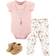 Little Treasures Bodysuit, Pant and Shoes, 3-pack - Feathers (10171096)