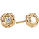 David Yurman Infinity Stud Earrings - Gold/Diamonds