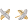 David Yurman Petite X Stud Earrings - Gold/Diamonds