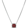 David Yurman Petite Chatelaine Pavé Bezel Pendant Necklace - Silver/Garnet/Diamonds