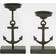 Olivia & May Ship Anchor Candlestick 12" 2