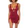 OH LÀ LÀ CHÉRI Plunge Neck Underwire Chemise - Dark Red