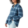 Lucky Brand The Plaid Boyfriend Button-Down Shirt - Indigo Plaid