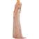 Mac Duggal Sequined Drop Shoulder Faux Wrap Gown - Copper