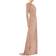 Mac Duggal Sequined Drop Shoulder Faux Wrap Gown - Copper