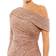 Mac Duggal Sequined Drop Shoulder Faux Wrap Gown - Copper