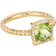 David Yurman Petite Chatelaine Pavé Bezel Ring - Gold/Peridot/Diamonds