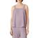 Eileen Fisher Silk Georgette Crepe Square Neck Tank - Misty Lilac