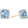 David Yurman Petite Chatelaine Pavé Bezel Stud Earrings - Silver/Topaz/Diamonds