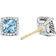 David Yurman Petite Chatelaine Pavé Bezel Stud Earrings - Silver/Topaz/Diamonds