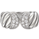 David Yurman Sculpted Cable Ring - Silver/Diamonds