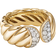 David Yurman Sculpted Cable Ring - Gold/Diamonds