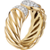 David Yurman Sculpted Cable Ring - Gold/Diamonds