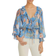 Ramy Brook Veronica Printed Balloon Sleeve Top - Ocean Combo