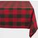 Design Imports Buffalo Check Tablecloth Red, Black (213.36x152.4)