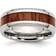Chisel Classics Inlay Wedding Band - Silver/Brown