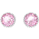 Swarovski October Birthstone Stud Earrings - Silver/Pink