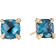 David Yurman Chatelaine Stud Earrings - Gold/Topaz/Diamonds